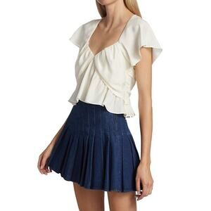 FRAME  Women's Shirred Flounce Top